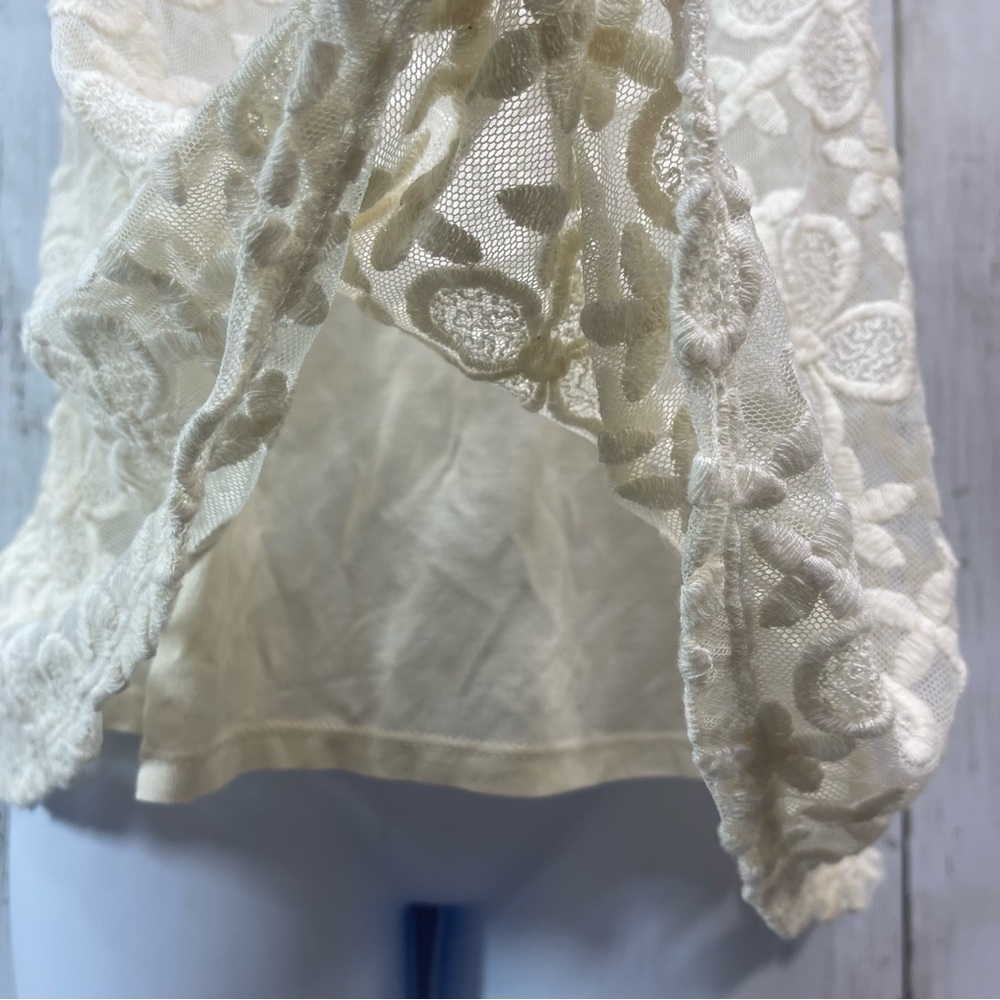 Max + Riley Lace Open Back Tie Bow Blouse Extra Large - Picture 2 of 6